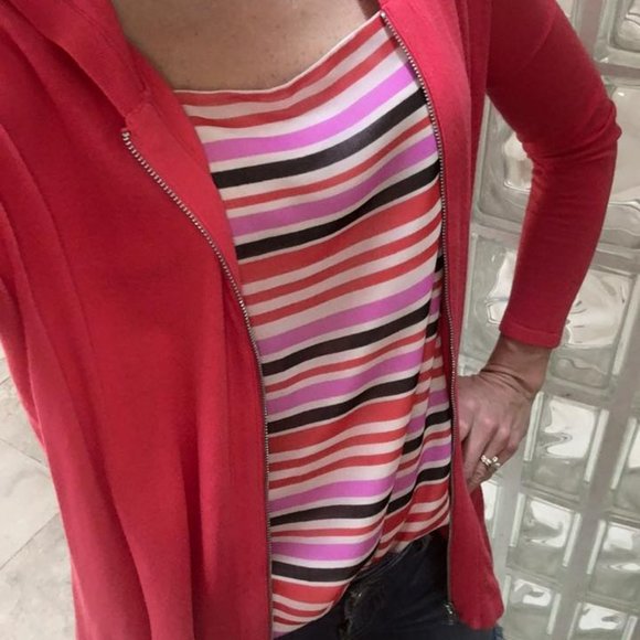 EUC CAbi Mod Stripe Banded Cami Tank #3448 - Picture 9 of 11